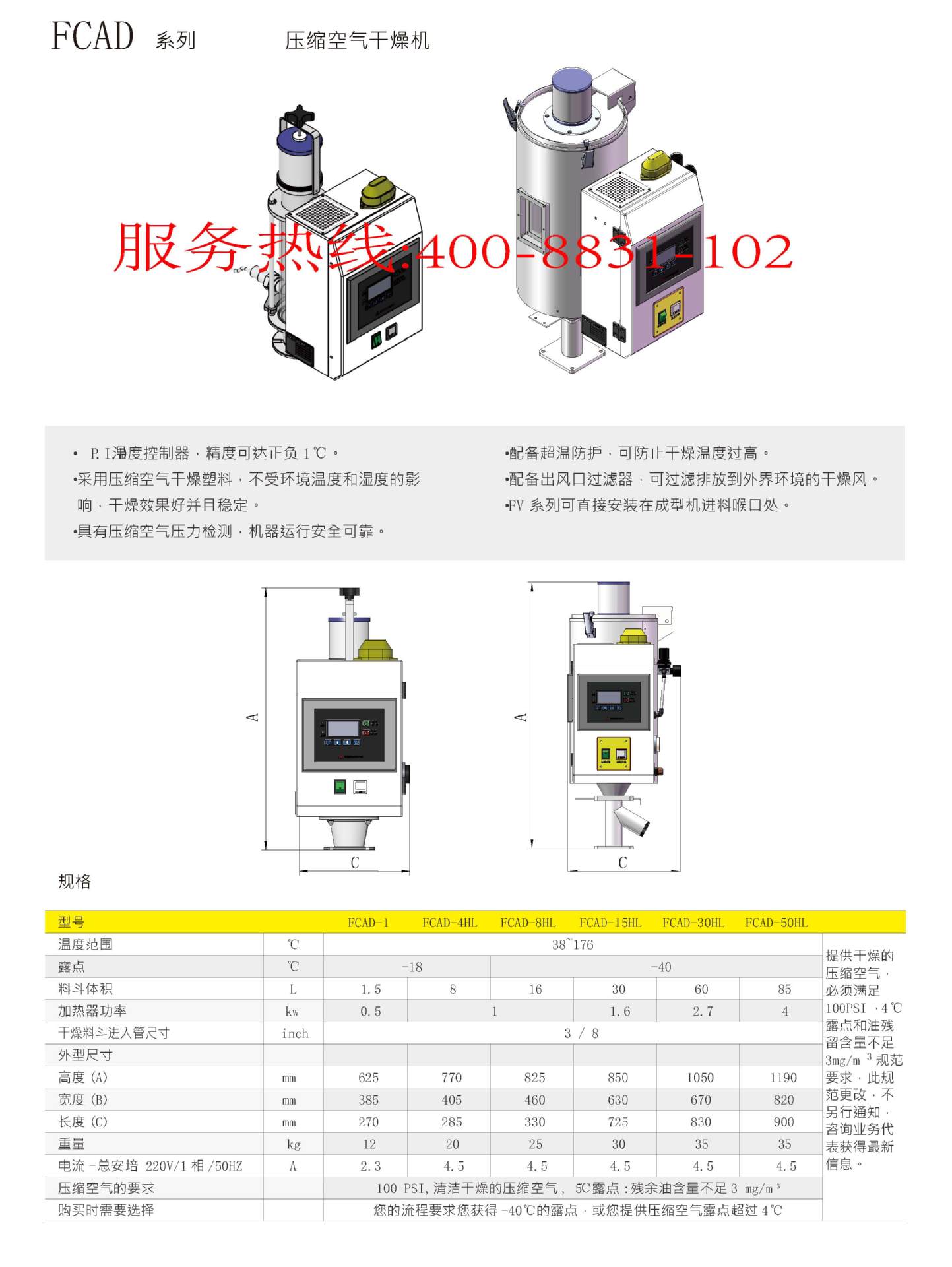 壓縮空氣幹燥機